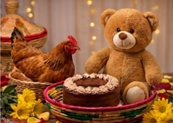The Kids’ Holiday Treat: Hen, medium size Cake, Chocolate with a doll. የልጆች የበዓል ስጦታ፡ ዶሮ፣ መካከለኛ ኬክ፣ ቸኮሌት ከአሻንጉሊት ጋር