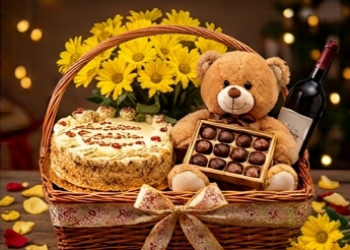 The Sweet Enkutatash: medium size medium size Cake, Chocolate with a doll, medium size Flower, Wine. ጣፋጭ የእንቁጣጣሽ ስጦታ፡ መካከለኛ ኬክ፣ ቸኮሌት ከአሻንጉሊት ጋር፣ መካከለኛ አበባ፣ ወይን